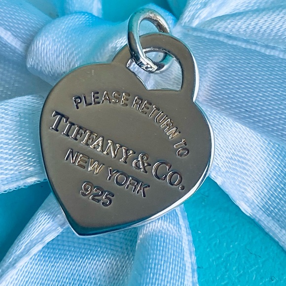 Tiffany & Co. New Authentic Sterling Silver Heart Charm.